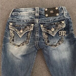 Miss Me Women's Distressed Blue Boot Cut Jeans